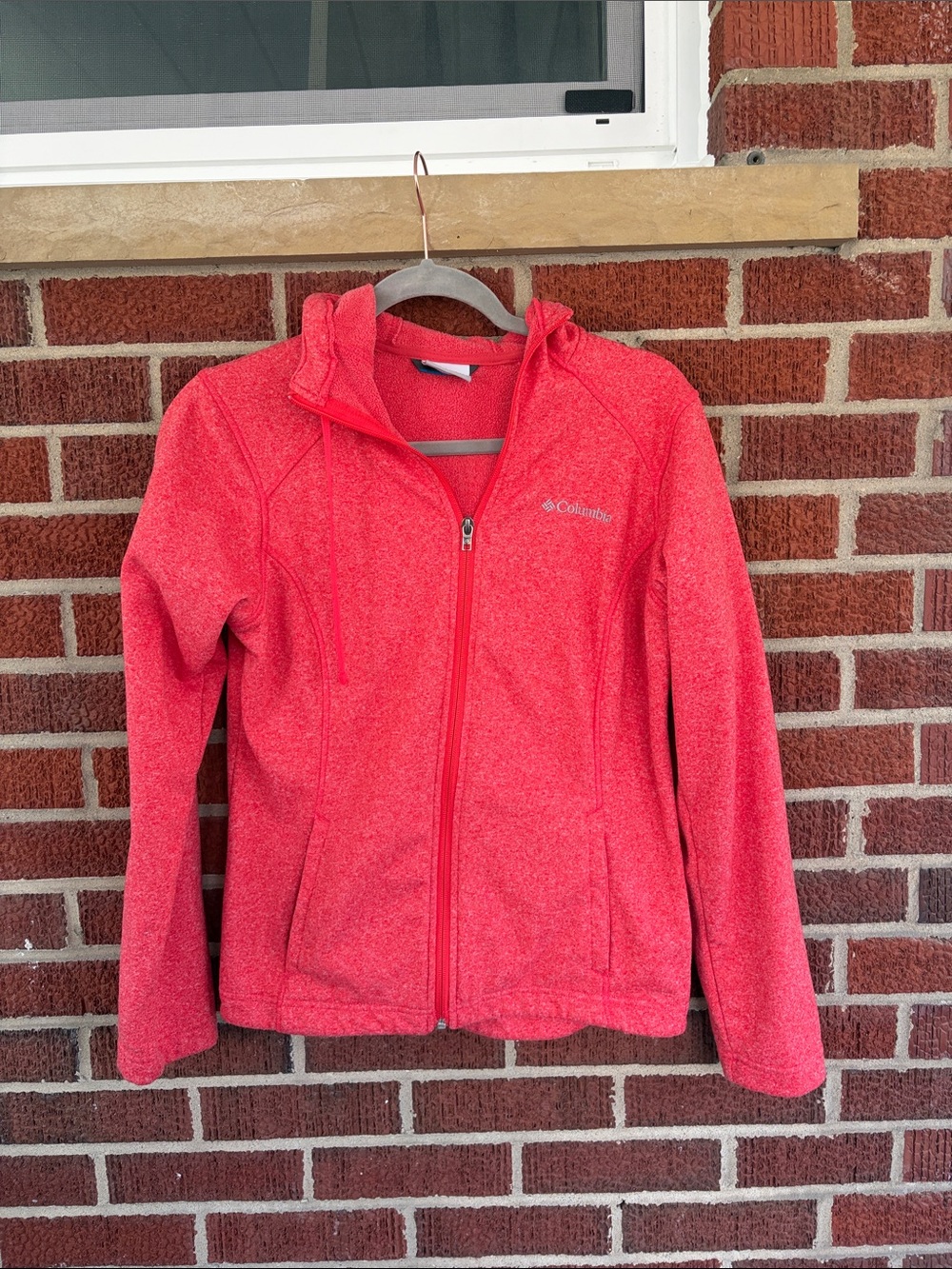 Columbia Kids' Coral Red Full-Zip Hooded Fleece Jacket